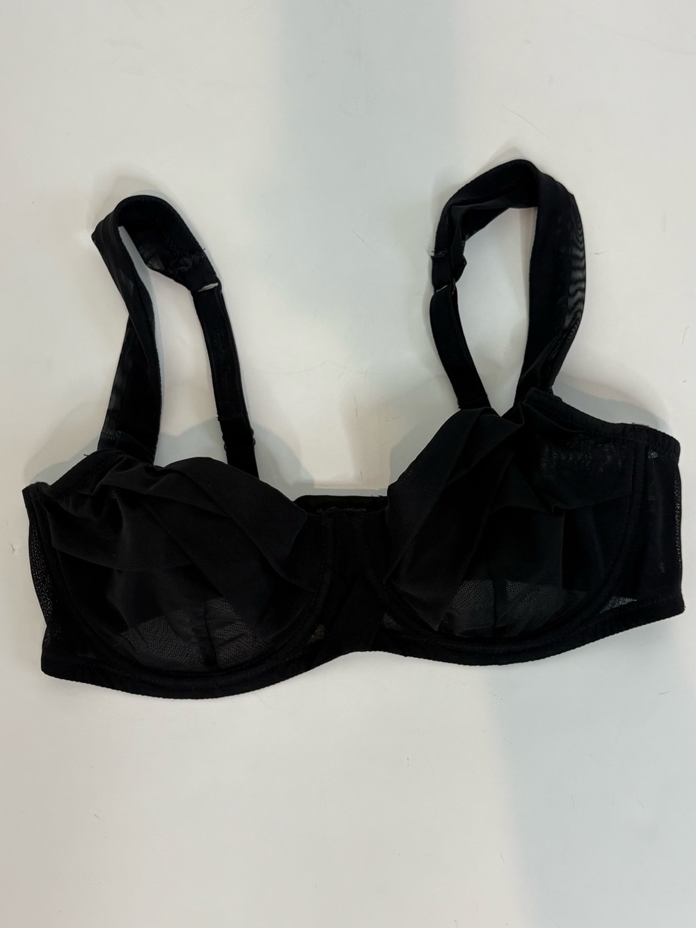 Chantal Thomass Womens 34 C Black Lace Sheer Unlined Unpadded Wired Luxury Bra
